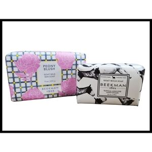 NEW Beekman 1802 Soap Bar BUNDLE Peony Plush 9oz Vanilla Absolute 3.5oz NIP